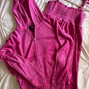 Juicy Couture Black Label Tie-strap Sundress and matching full-zip hoodie Size 8